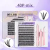 Kit de Cílios Postiços Transfronteiriço, Cílios Leves Curvatura D, Alongadores e Espessantes, Estilo Hot Girl, Versão Espessa 30P-80P