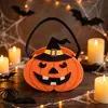 Bolsa de Doces de Halloween da Amazon Balde de Abóbora Adereço Infantil Bolsa de Presente de Abóbora de Mão Bolsa para Doces ou Travessuras de Halloween