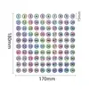 Número de Serie Digital Láser 1-100 Botella de Cosmético Etiqueta de Manicura Impermeable y Resistente al Desgarro 15mm Autoadhesivo Pegatina Colorida