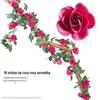 Artificial rosa rattan parede pendurado tubo enrolamento folha verde rattan decoração de casamento interior flor falsa flor flor do teto Rattan