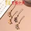Pingente Chaveiro Cavalo Pintado, Ornamento Pendurado Carruagem de Cavalo Esculpida em Sândalo Yiming Xianyuan, Pingente de Bolsa, Corrente para Celular Presente
