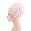 Amazon Gorro de Baño Impreso de Doble Capa Forro de Satén Ajuste con Alambre de Acero Gorro de Maquillaje Gorro de Lavado Gorro de Protección para el Cabello JDY-529