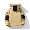 Abrigo de invierno de la NASA para hombre, nueva marca de moda, con cuello de piel gruesa y capucha, acolchado de algodón.