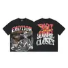 25 Venta al por mayor transfronteriza Tendencia de Belleza Emoción Mixta Serie de Diamantes Calientes Camisetas Sueltas de Manga Corta High Street Hip-Hop para Hombres y Mujeres en