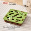Juguetes de laberinto con agujeros para gatos, caja de fieltro con bola de cascabel, juguetes para gatitos, juego interactivo divertido, set combinado, accesorios para gatos