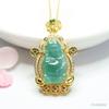 Pingente de Jade Guan Yu Natural Grau A Colar Deus da Riqueza Água Azul Fábrica de Jade Atacado Dropshipping S4050402