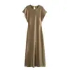Z Estilo Europeo Transfronterizo 2026 Nueva Moda Elegante Ropa para Mujer al por Mayor Vestido Midi Maxi Texturizado 8868897