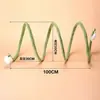 Túnel plegable para gatos con juguete de plumas para gatos, autoentretenido y alivia el aburrimiento, ayuda a las mascotas a gastar energía