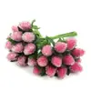 Fresas Simuladas con Escarcha, Decoraciones Navideñas, Caja de Regalo de Flores Eternas, Materiales para Hacer Guirnalda Colgante para Coche