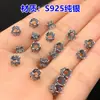 Plata de ley s925 Bandeja de Flor Recortada Retro Cuentas Separadas Agujero Grande Cuerda Trenzada para la Mano Pulsera Collar Accesorios Hechos a Mano diy