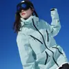 Conjunto de Macacão de Esqui Totalmente Selado com Forro de Lã para -10 Graus, Jaqueta e Calça de Esqui Resistentes à Água para Homens e Mulheres, Tamanho Grande e Extra Largo.