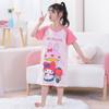 Pijama para niños camisón de niña verano delgado manga corta algodón peinado niña princesa estilo occidental niños medianos y grandes vestido para casa