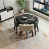 Mesa de negociación de oficina sencilla y combinación de silla, creativa, para reuniones, tienda de té con leche, recepción de ocio, mesa redonda pequeña, mesa de comedor