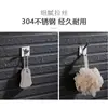 Gancho único de acero inoxidable 304 horneado sin clavos transfronterizo, gancho simple autoadhesivo, gancho de almacenamiento para cocina y baño