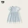Ropa para Niños Yingsibo Estilo Verano Vestido de Princesa para Niñas Mayores, Vestido Infantil con Mangas Abullonadas, Vestido para Niñas