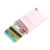 Fábrica en stock nuevo tarjetero de aleación de aluminio RFID antirrobo bolsa para deslizar tarjetas metal delgado para hombres y mujeres bolsa de tela Lycra