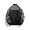 Ropa Vintage 2025 Otoño Nuevo Estilo Japonés Chaqueta Exterior Patchwork con Cuello Alto Unisex Casual Holgada Abrigo de Trabajo