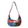 Bolsa Patchwork Estilo Étnico Primavera e Verão 2025 Bolsa de Ombro da Moda Combinação de Cores Tendência Tie-Dye Axilar Grande Capacidade Bolsa Feminina