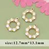 Chapado en oro real de 18 quilates circonita corazón de melocotón estrella de cinco puntas redonda pendientes DIY pendientes collar accesorios de joyería semiacabados