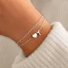 Pulsera de Corazón Transfronteriza de Amazon Nueva Europea y Americana con 26 Iniciales Inglesas, Joyería Moderna, Tendencia, Sencilla y Elegante
