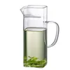 Xícara de Fair Tea de Vidro com Alça, Espessada e Resistente ao Calor, Formato de Meia-Lua, Bule Quadrado para Compartilhar Chá com Filtro