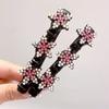 Celebridade da Internet Presilha Lateral Strass Franja Presilha Artefato para Trançar Estilo Camada Dupla Fixa Grampo de Cabelo Palavra Única Torcedor de Cabelo
