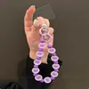 Pulsera Lanyard para Teléfono Cadena de Muñeca Llavero Colgante para Bolso Perla de Colores Dopamina Tacto Mate Antiperdida