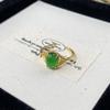 Pequeno novo anel de jade chinês feminino leve luxo elegante distinto requintado all-match high-end anel aberto empilhado