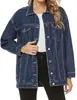 Chaqueta de Mezclilla Personalizada para Mujer Fábrica de Origen Chaqueta de Mezclilla para Mujer Fábrica de Personalización en Lotes Pequeños ODM con Dibujos y Muestras