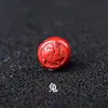 Cuentas del Zodiaco de Cinabrio Pulsera Trenzada DIY Cadena para Teléfono Llavero Accesorios Unisex Cuentas Sueltas de 12 mm Venta al por Mayor para Manualidades