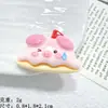 Lindo Dibujo Animado Cerdo Rosa Juguete de Comida Pegamento de Crema DIY Funda para Teléfono Móvil Casera Imán para Refrigerador Pasador Accesorios de Resina Venta al por Mayor