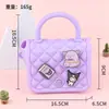 Monedero de silicona con patrón de diamantes, producto nuevo transfronterizo, bolso de mano de alta gama para niños, bolso cruzado, mini bolso de gelatina de dibujos animados
