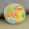 Monedas conmemorativas de ciudades, recuerdos turísticos, monedas coloridas en relieve con paisajes arquitectónicos de Beijing, Shanghái y Nanjing, monedas conmemorativas coleccionables