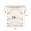 Bolsa de Cetim com Cordão Bolso de Cetim Imitação de Seda Lisa Armazenamento de Joias Elegante Personalizado