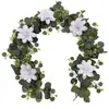 Enredaderas de flores artificiales Amazon, follaje artificial para exteriores, hojas de eucalipto, decoraciones para arcos de boda, enredaderas artificiales de dalia grandes