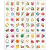 Nuevas pegatinas de tatuaje de dibujos animados para niños para venta transfronteriza, decoraciones lindas y coloridas de animales y fiesta pirata, pegatinas de tatuaje fáciles de quitar
