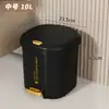 Cubo de basura para cocina, uso doméstico, lujo ligero, capacidad extragrande, con tapa, no es necesario agacharse, apertura de tapa operada con el pie, diámetro grande, cubo de almacenamiento con tapa abatible