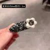 Presilha de Cabelo Flor de Strass Estilo Coreano para Mulheres, Nova Presilha de Bico de Pato de Acetato de Luxo, Presilha Lateral com Toque de Alto Padrão, Grampo de Cabelo, Piranha