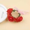 Novo e fresco flor de pulso pulseira de performance dançante guirlanda florista performance de flores pulseira infantil de viagem atacado