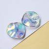 Zhen Tu Estilo Japonês Aurora Ab Color Glitter Ondulado Irregular Peças Redondas DIY Brincos de Resina Acessórios de Cabelo Materiais para Capa de Celular