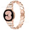Adequado para Samsung watch5 pulseira inteligente galaxy watch 4 pulseira de relógio de metal embutida em diamante oval