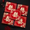 Bolsas de Envelope Vermelho para Casamentos, Itens Criativos para Bloqueio de Porta de Casamento, Caractere de Dupla Felicidade, Pequenas Bolsas de Dinheiro da Sorte, Novos Suprimentos de Casamento Modelo 2026