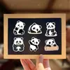 20 Piezas de Panda Tesoro Nacional Magnético Suave Pegatinas para Refrigerador Dibujos Animados Versión Q Animal Lindo Graffiti Decorativas Magnéticas para Archivador