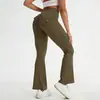 Calça Yoga Flare com Bolso Amazon Workwear Secagem Rápida Sensação Nua Levanta Bumbum Calça Yoga Fitness Esportiva