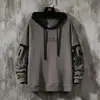 Moletom com Capuz Masculino Outono e Inverno 2021 Estilo Coreano Moletom com Cordão Masculino Jovem Solto Casual Moletom Masculino Fino Mais Veludo