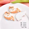 Novos Acessórios de Resina de Gato de Desenho Animado Grande Miniatura Artificial DIY Ímã de Geladeira Capa de Celular Material de Aplique Feito à Mão
