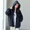 Jaqueta com Capuz Casual Nova Outono 2026 para Meninas Roupa de Montanhismo à Prova de Vento para Exterior Infantil Jaqueta Versátil para Estudantes