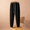 Pantalones Deportivos Grises para Mujer Primavera y Otoño Pierna Ancha Casuales Primavera y Otoño Delgados Cintura Alta Estilo Americano Rectos Cortos Pantalones de Chándal
