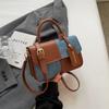 Bolso pequeño portátil de combinación de colores de moda retro Bolso cuadrado pequeño nuevo simple para combinar con todo para mujer Bolso bandolera de alta calidad