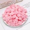 3.5cm Cabeza de Rosa de Espuma Simulada Accesorios para Oso Hechos a Mano Boda Decoración Anillo de Flor Artificial Material Venta al por Mayor